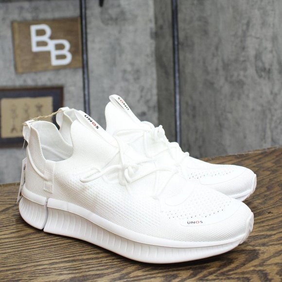 Unos By Sz Adult Mens Womens Low Top Neillum Sneakers White M 8.0-9.0/W 9.5-10.5 - Picture 1 of 13